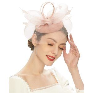1376 Tea Party Fascinator Kentucky Derby Hat Pillbox Headband